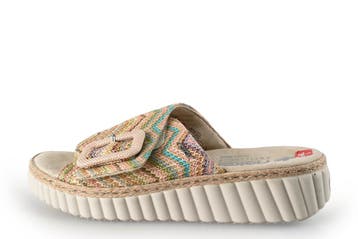 Rieker Slippers in maat 39 Beige, Kleding | Dames, Schoenen, Slippers, Verzenden, Beige, Zo goed als nieuw