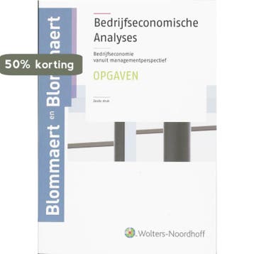 Bedrijfseconomische analyses Opgaven en uitwerkingen, Verzenden, A.M.M. Blommaert