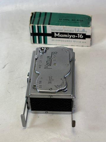 Mamiya Super 16 (I) + film , 1951/1956 Subminiatuur camera, Nieuw