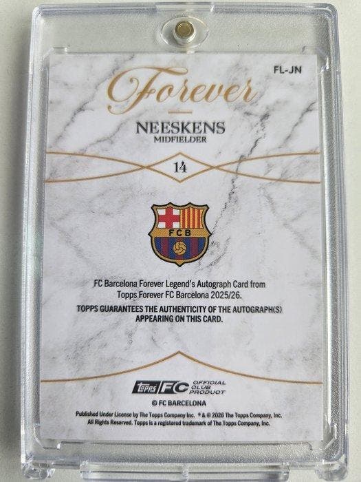 Topps Barcelona Forever Neeskens 31/75 Serialized card,, Collections, Autocollants