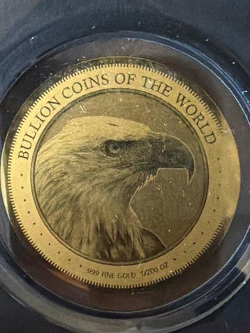 Tsjaad. 5000 Francs 2023 Bald Eagle, 1/200 Oz (.999) (Zonder
