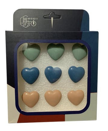 Set van 9 leuke punaises in een doosje (model: hartjes, gro, Verzenden, Nieuw