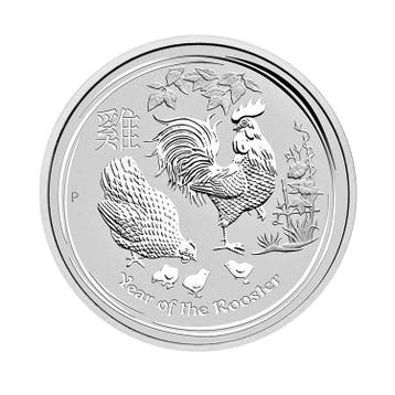 1 kilo zilveren Lunar munt Year of the Rooster 2017