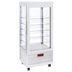 Vitrine 4 zijden T° positief, 5 niveaus in glas, geventileer, Verzenden, Nieuw in verpakking, Koelen en Vriezen