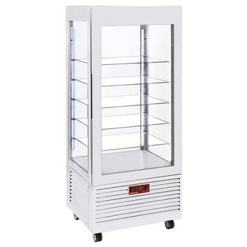 Vitrine 4 zijden T° positief, 5 niveaus in glas, geventileer, Verzenden, Nieuw in verpakking, Koelen en Vriezen
