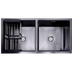 Lendo Online Évier Double Inox 87×44 Anthracite Égouttoir, Bricolage & Construction