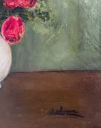 Ramon Calsina Baró (1901–1992) - Ramo de flores rosas en, Antiek en Kunst