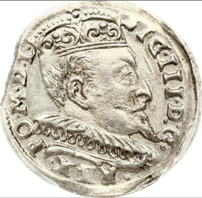 Litouwen. Sigismund III Vasa. 3 Groschen (Trojak) 1594 /, Timbres & Monnaies, Monnaies | Europe | Monnaies non-euro