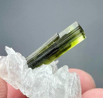 Tourmaline) Kristallen op matrix - Hoogte: 33 mm - Breedte:
