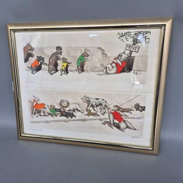 Boris OKlein (1893-1985) - Dirty Dogs of Paris, Antiek en Kunst