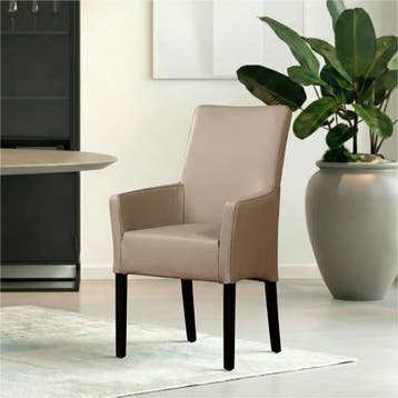 Set van 8 Leren eetkamerstoelen Just met armleuning -, Huis en Inrichting, Stoelen, Ophalen of Verzenden, Nieuw, Leer