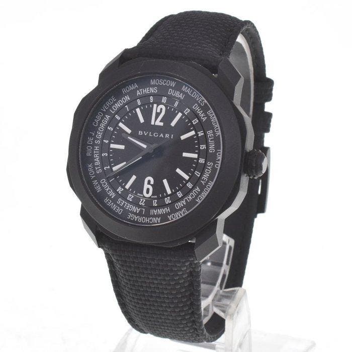 Bvlgari - Octo Roma Worldtimer - OC41SWT - Heren - 2000-2010, Bijoux, Sacs & Beauté, Montres | Hommes
