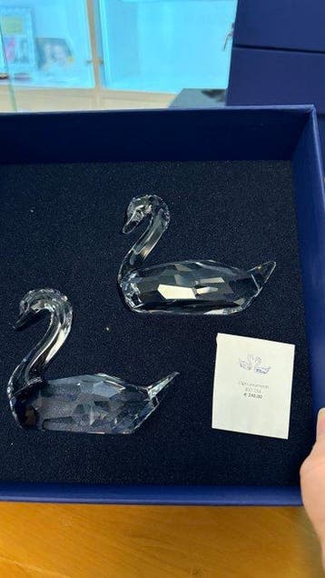 Swarovski - Swarovski - sculptuur, Cigni innamorati - 17.7