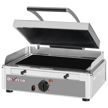 Contact-/Paninigrill | Enkel | Glad/Gegroefd Oppervlak, Verzenden, Nieuw in verpakking