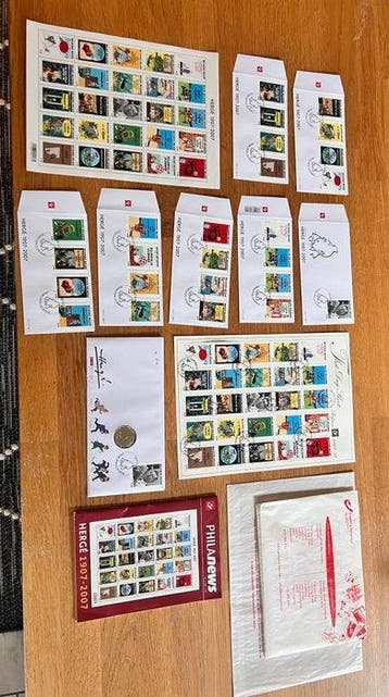Tintin - Hergé 25 timbres à la une - 12 Comic collection -