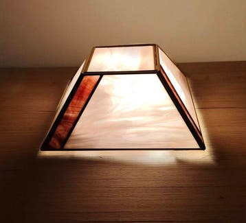 Plafondlamp - Tiffany-stijl glas-in-lood, Antiek en Kunst