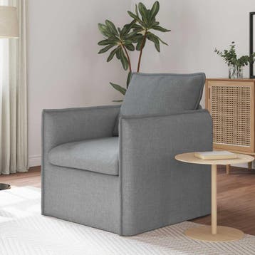 vidaXL bank / zetel Lichtgrijs 75 x 82 x 85 cm Stof, Verzenden