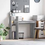 vidaXL Bureau met plank Grijs Sonoma 100 x 40 x 90 cm, Verzenden