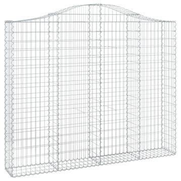 vidaXL Schanskorf gewelfd 200x30x160/180 cm gegalvaniseerd, Verzenden, Nieuw