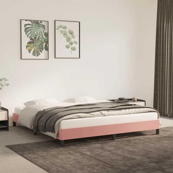 vidaXL Bedframe fluweel roze 180x200 cm, Verzenden, Nieuw