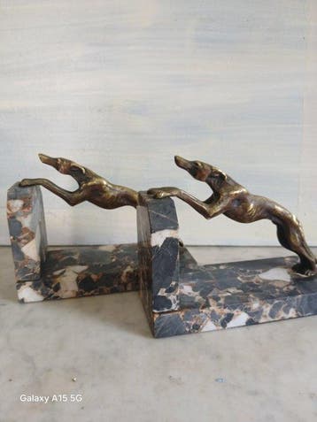 H.PAYEN - Art Deco - Serre-livres (2) - Bronze