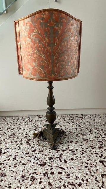 Tafellamp - Brons, Messing - Lamp in messing/brons, Antiek en Kunst