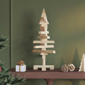 vidaXL Kerstdecoratie kerstboom 60 cm massief grenenhout, Verzenden, Nieuw