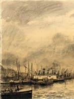 Michel Ciry (1919-2018) - Rotterdam Zalmhaven - Dessin