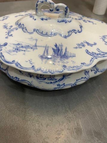 Ridgways - Soupière - Delft - Porcelaine