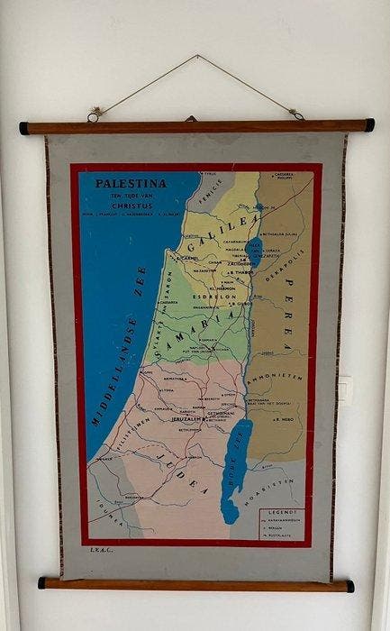 Palestina - Palestina; I.V.A.C. - Palestina ten tijde van, Boeken, Atlassen en Landkaarten