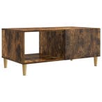 vidaXL Salontafel Gerookt eiken 90 x 50 x 40 cm Bewerkt hout, Huis en Inrichting, Verzenden, Nieuw