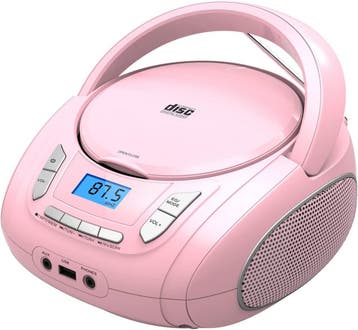 Roze CD-speler met Bluetooth | Tweede kansje | OP = OP, Audio, Tv en Foto, Cd-spelers, Verzenden, Nieuw, Overige merken, Met radio