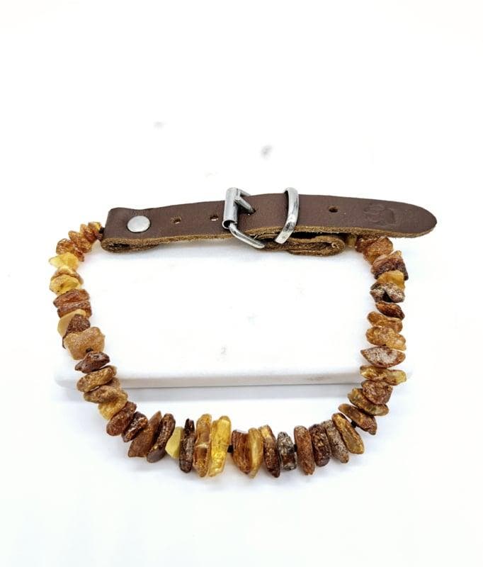 Barnsteen honden halsband 25-30cm (S), Handtassen en Accessoires, Edelstenen, Ophalen of Verzenden