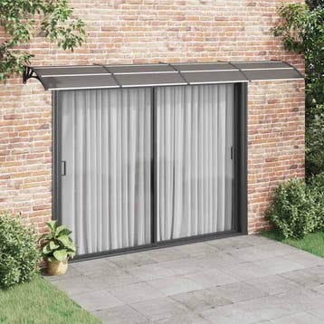 vidaXL Deurluifel 400x75 cm polycarbonaat zwart, Verzenden, Nieuw