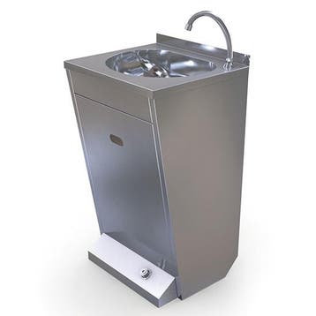 Handwasbak | Voetbediening | 412x337mm | RVS |, Verzenden, Nieuw in verpakking