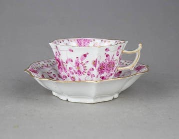 Meissen - Koffiekopje (2) - Purple Indian Flowers -