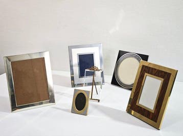 Fotolijst (6) - Glas, Messing, Hout, Aluminium - Set van 6