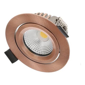 IP44 LED inbouwspot kantelbaar 5 Watt Dim to Warm, Verzenden, Nieuw, Aluminium, Netvoeding