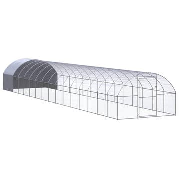 vidaXL Kippenren 3x16x2 m gegalvaniseerd staal, Verzenden