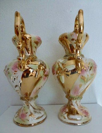 Capodimonte - Vaas met dubbele oren (2) - Amforavaas -, Antiek en Kunst