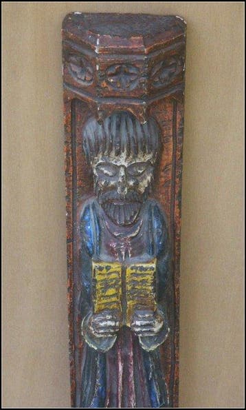 Beeldje, Moïse - 50 cm - Polychroom hout