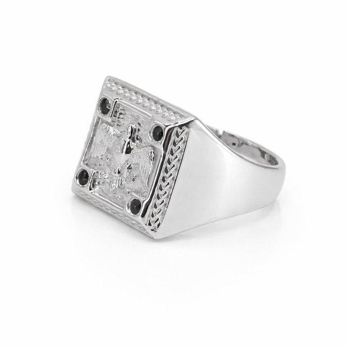 Sans prix de réserve - Bague Plaqué or Saphir - Diamant -, Bijoux, Sacs & Beauté, Bagues