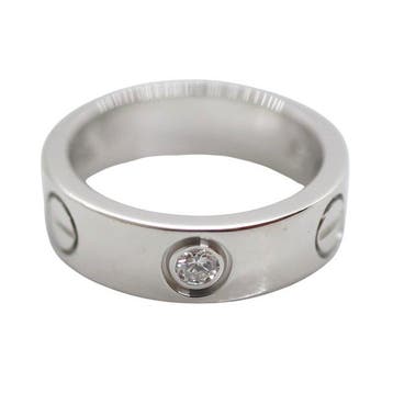 Cartier - Ring - Love - 18 karaat Witgoud - 3 Diamanten, Handtassen en Accessoires, Ringen, Nieuw