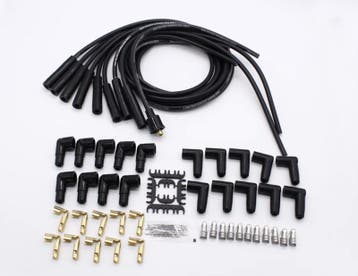 8.5mm Spark Plug Wire Set V8 - straight boots  black, Auto-onderdelen, Ophalen of Verzenden, Nieuw