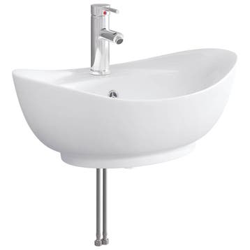 vidaXL Badwasbak Chroom 59 x 35 x 21 cm Metaal, Verzenden, Nieuw