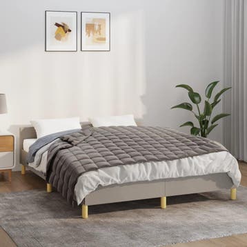 vidaXL Verzwaringsdeken 140x200 cm 10 kg stof grijs, Verzenden, Nieuw