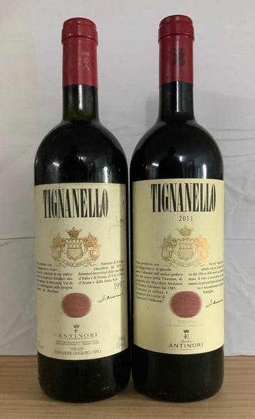 1997 & 2011 Marchesi Antinori, Tignanello - Toscane IGT - 2, Verzamelen, Nieuw