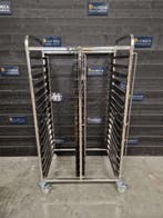 Regaalwagen | dubbel | 32 niveaus | bakkersnorm | 60 x 40 cm, Nieuw in verpakking