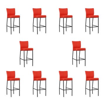 Set van 10 Leren barkrukken Revolt hoog - Toledo Ferrari, Nieuw, Leer, Ophalen of Verzenden, 90 cm of meer