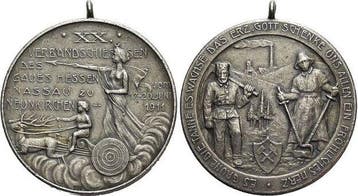 Ar-medaille 1911 Schuetzenmedaille Neunkirchen (hessen-na..., Verzenden
